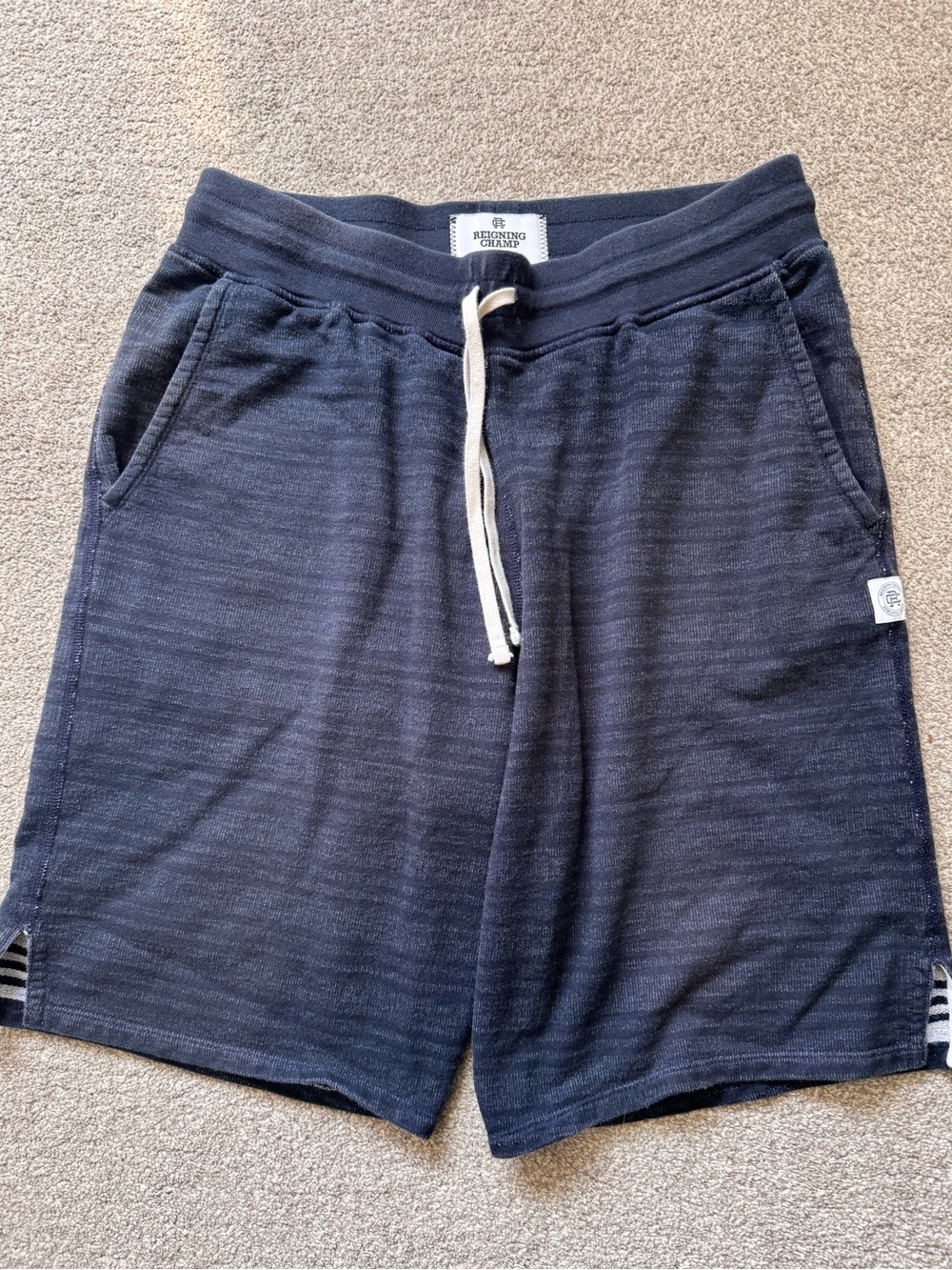 Mens Reigning Champ 11” Terry Cotton Midweight Sweat Shorts Size Medium Navy